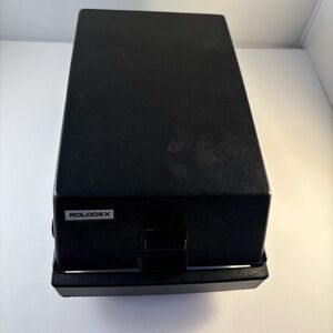 Vintage Rolodex RC-24 Business Card File Organizer Black Handle Cards Included